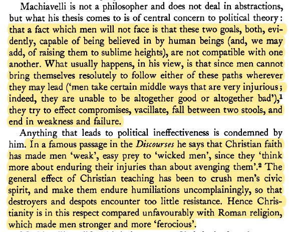 Because men will not be honest with themselves that Pagan and Christian values cannot co-exist, they then make compromises and errors that "end in weakness and failure"