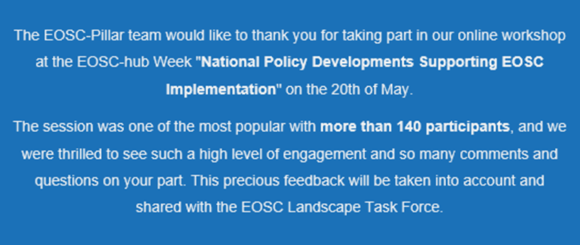 Neanias_eu's tweet photo. It has been a very successful event and a very interesting experience for Neanias. Thank you @EoscPillar #EOSC #EOSCHubWeek https://t.co/g0sVKJgAJq