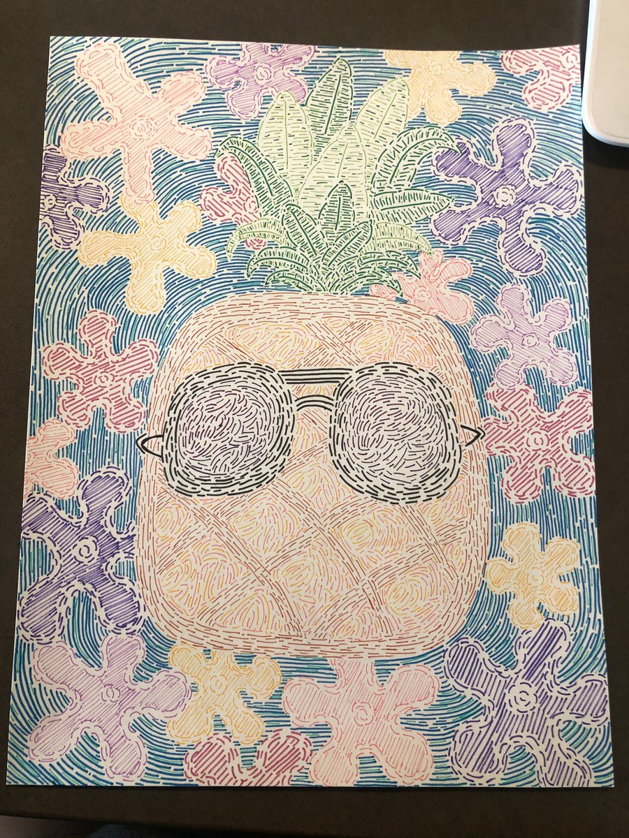 mrszarbok's tweet image. Drawing Class - Broken Line Projects! No lines could touch, or overlap, super creative!