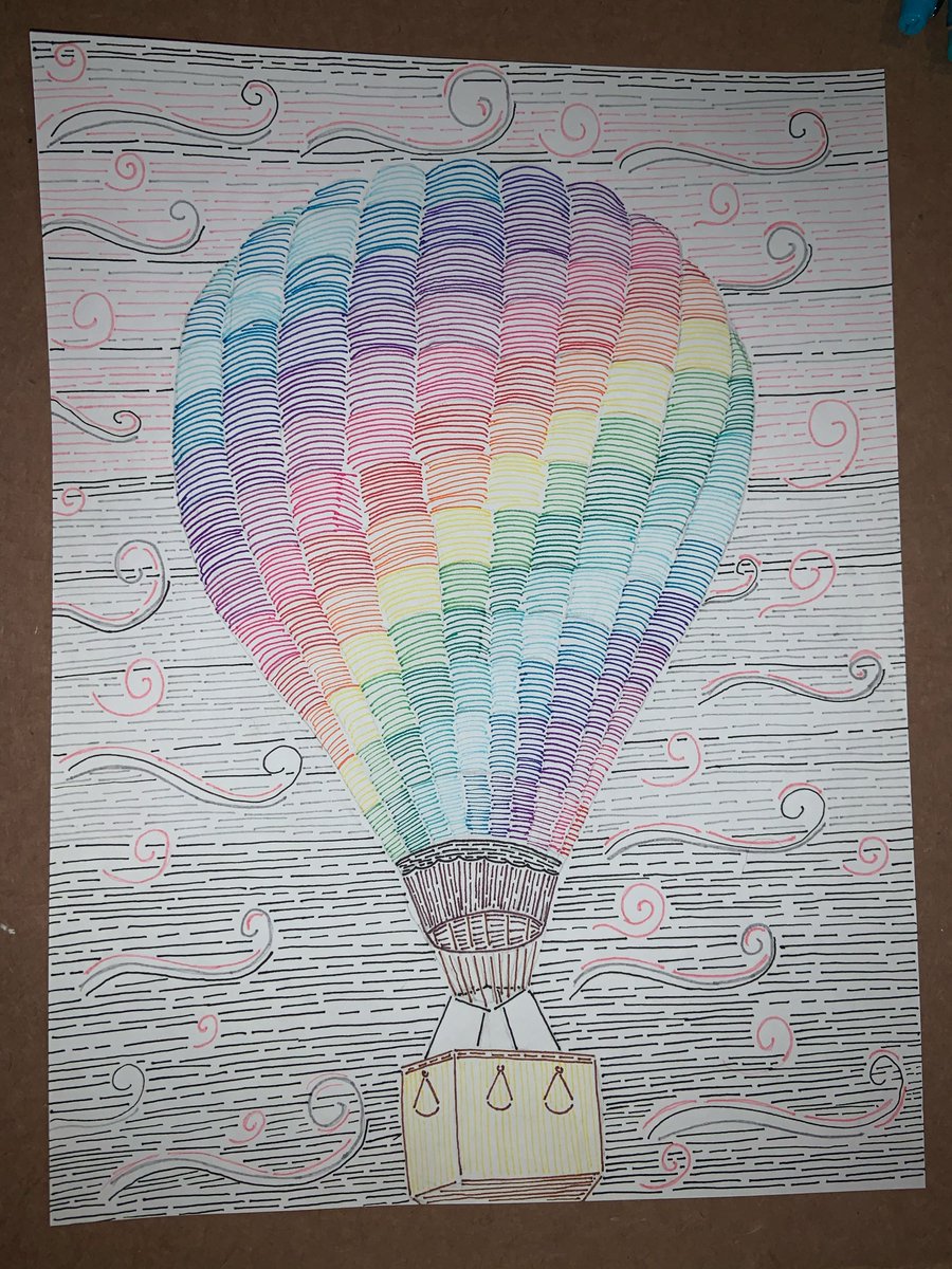 mrszarbok's tweet image. Drawing Class - Broken Line Projects! No lines could touch, or overlap, super creative!