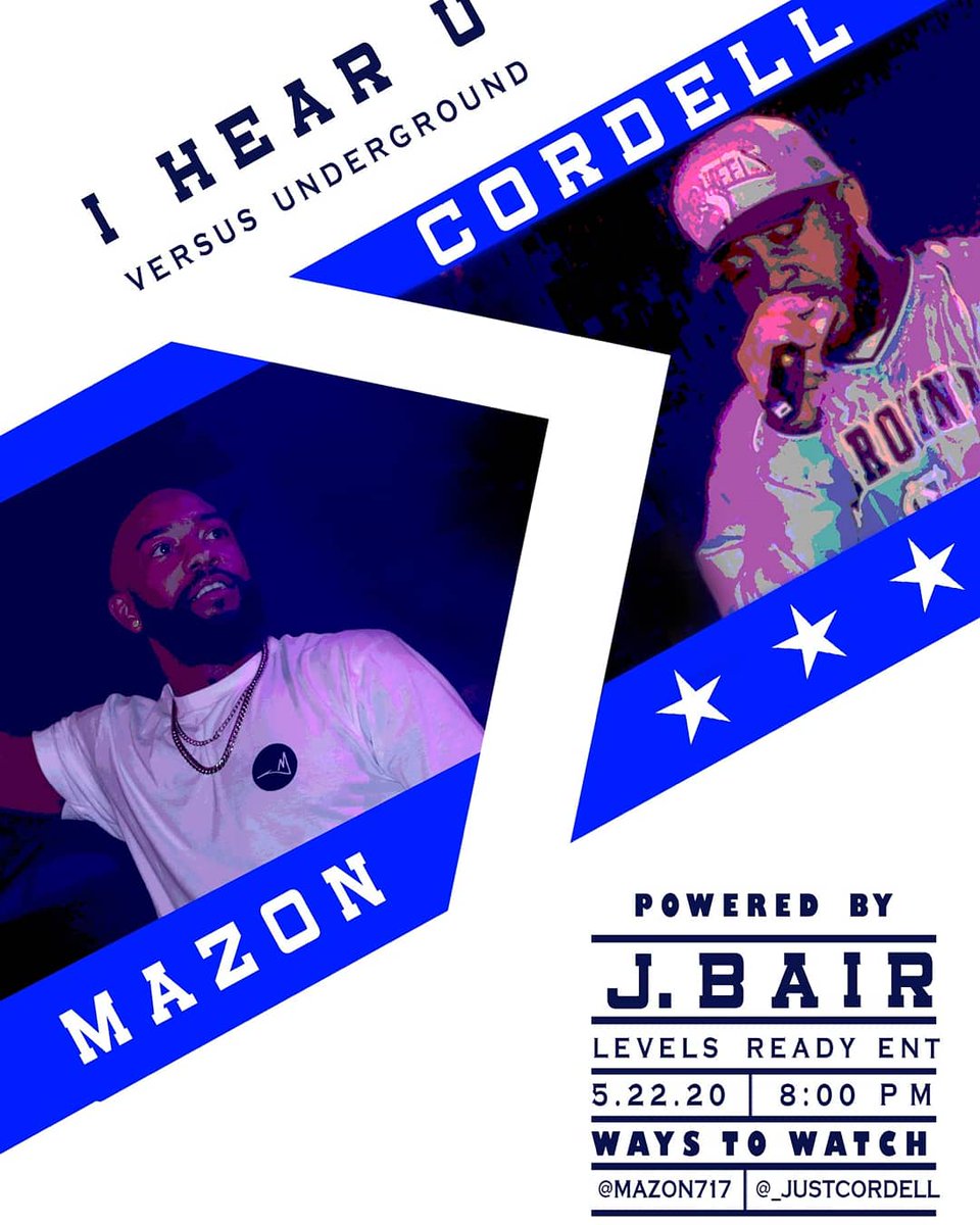 levelsreadyent's tweet photo. Who's Levels are Ready for this
"I HEAR U " VERSUS UNDERGROUND
Tonight at 8pm
@Mazon717 / @justcordell
#LevelsReadyEnt
#CultureCreatesClass
#ThePursuitOfHappiness https://t.co/IoSz1Js6mj