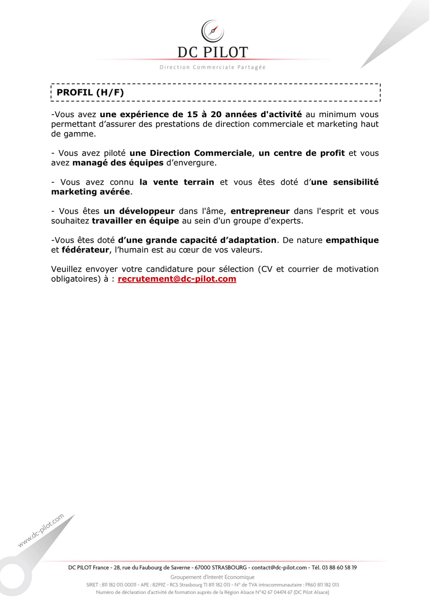 DCpilot_france's tweet photo. DC Pilot France recrute ses nouveaux Associés en région !
👇⚠️Pour postuler directement via le formulaire : https://t.co/3phI4bmnuz
#directioncommerciale #recrutements #entrepreneuriat #tempspartagé https://t.co/vcNa7981lZ