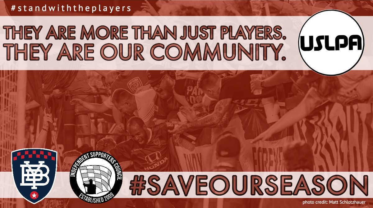 The_BYB's tweet photo. Where do you stand? We stand with our players. 
We call on @USL_HQ to stand with our players. 

Pay them professional wages. Provide a safe environment for them to return to play.
Where do you stand, @ErsalOzdemir ? 
#standwiththeplayers
#saveourseason https://t.co/StjZelYBFK