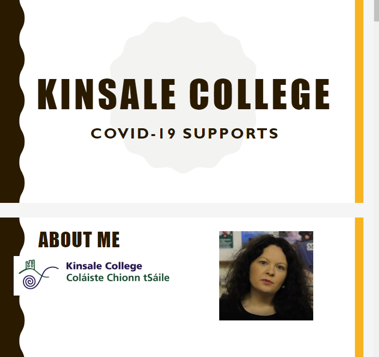 aheadireland's tweet photo. And our last presenter today for Week 9 #AHEAD2020, @Liz20172055 from @kinsalecollege shares ‘A Warm and Supportive Virtual Environment: Covid-19 supports provided by Kinsale College of Further Education’ #DisabilitySupport #ThisIsFET #UDLbadge #UDLforFET #Inclusion https://t.co/wCEBourhmb