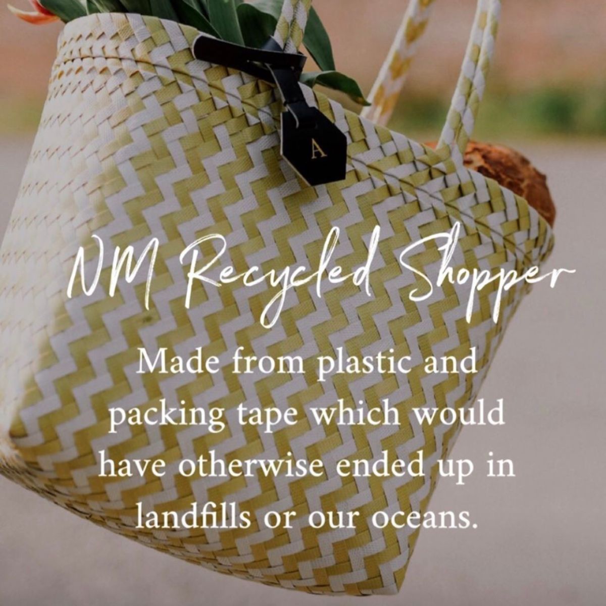 NobleMacmillan's tweet photo. The New NM Recycled Shopper - https://t.co/kAfYKEGeq3
Our New Recycled Shopper is the perfect Summer accessory.
Our new bags are made from recycled plastic and packing tape which would otherwise have ended up in landfill or our oceans. https://t.co/uMct7pAdQZ