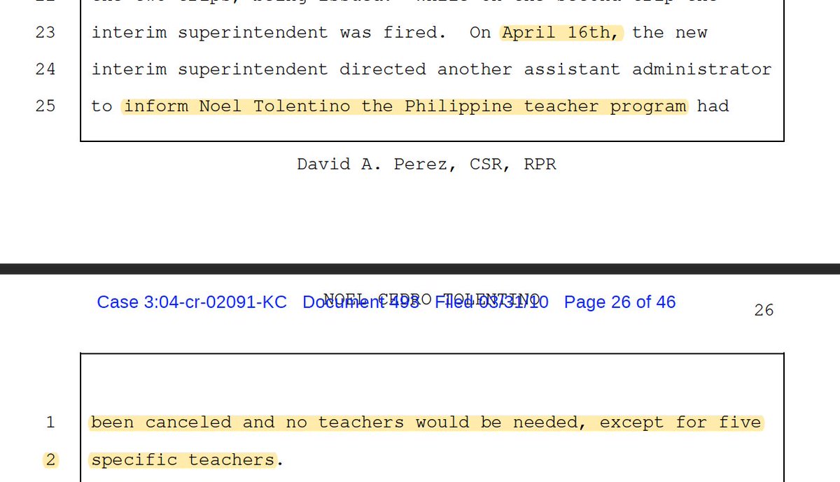 Again, her parents KNEW that the teachers didn't have jobs before they left the Philippines yet they decided to bring them in.... why? Cause they charged usurious loans for these poor teachers.