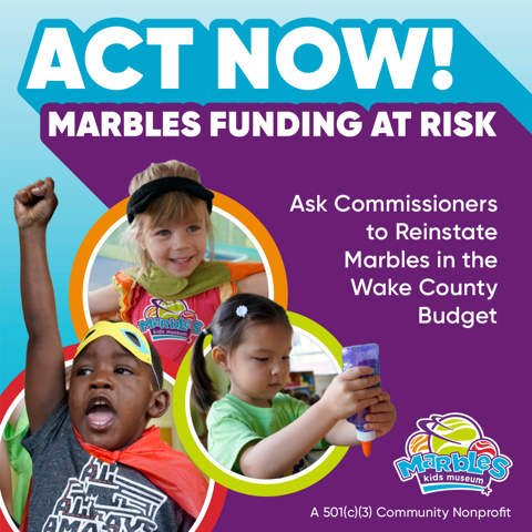 JennPittmanNC's tweet photo. A treasure in our community - @MarblesRaleigh needs our support! As a mom and board member, I've experienced the impact of this great kids museum. We're all going to need a lot of PLAY after this pandemic! @WakeGOV please include Marbles in the budget. https://t.co/80vspFYmoy