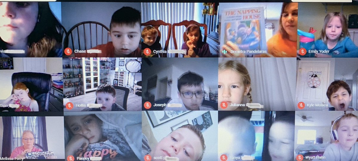 MrsMForry's tweet photo. It was a perfect day for guest reader Mrs. Pandelaras to read The Napping House. Hearing all about a sleeping house may have prompted  a yawn or two, even plans for an afternoon nap today; but most importantly, it inspired cuddling up with a good book! Thank you!!! @MtWolfBobcats https://t.co/PRLNjRcQdj
