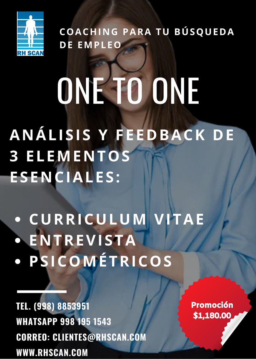 RhScan's tweet photo. Con One to One te apoyaremos a identificar tus fortalezas y áreas de oportunidad para prepararte y tener un proceso de selección exitoso  #nuevosretos #reclutamientoyselección #búsquedaempleo https://t.co/QI8gpNhe8f