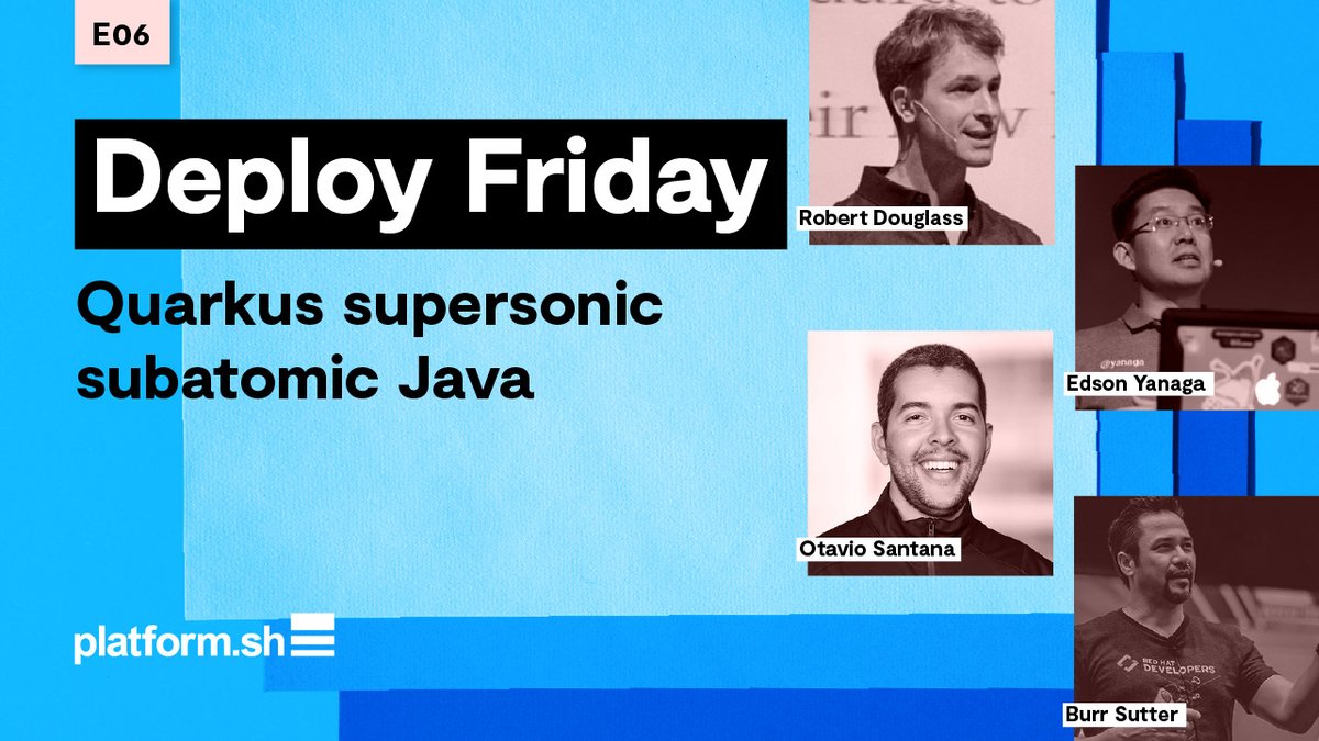 otaviojava's tweet image. It starts, join us:
@platformsh deploy on Friday #DeployFriday
@robertDouglass, @otaviojava, @burrsutter, and @yanaga @kvarel4
youtube.com/watch?v=PLsaop…