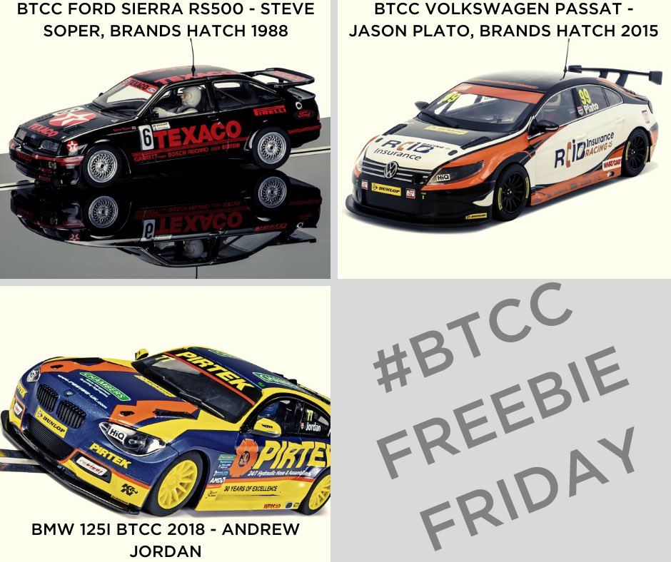 🌟 Freebie Friday 🌟

It’s nearly the weekend, but first it’s got to be another awesome #FreebieFriday! 🥳

Our prize this week is an amazing trio of #BTCC Scalextric cars! 😱🤩

Tag a mate and retweet before 1600 on Wednesday 27 May to enter!

<a href="/Scalextric/">Scalextric</a>