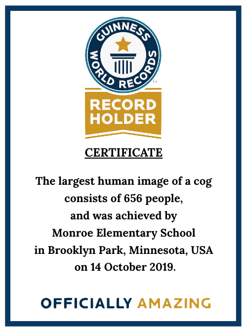 AmyOliverEDU's tweet photo. Monroe Elementary School is now Officially AMAZING! Check out our reveal video that celebrates the joy, teamwork, and perseverance this accomplishment recognizes. Thank you to all those who helped us reach this goal. #ThisisMonroe @AHSchools@GWR @ccxnews https://t.co/pJ6gi3O3Eb https://t.co/nPi2thJbti