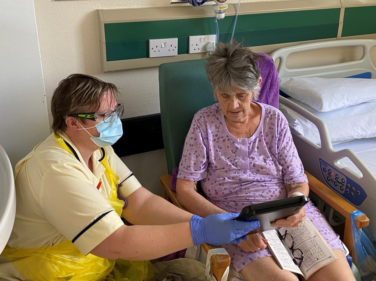 MidCheshireNHS's tweet photo. A huge thanks to thanks to @boohoo @help_force and @JacquiBarrett11 for their incredibly generous donation of 50 tablets; helping to keep our patients in touch with their loved ones during this difficult time. #tabletswithlove https://t.co/lmiVFfUS7r