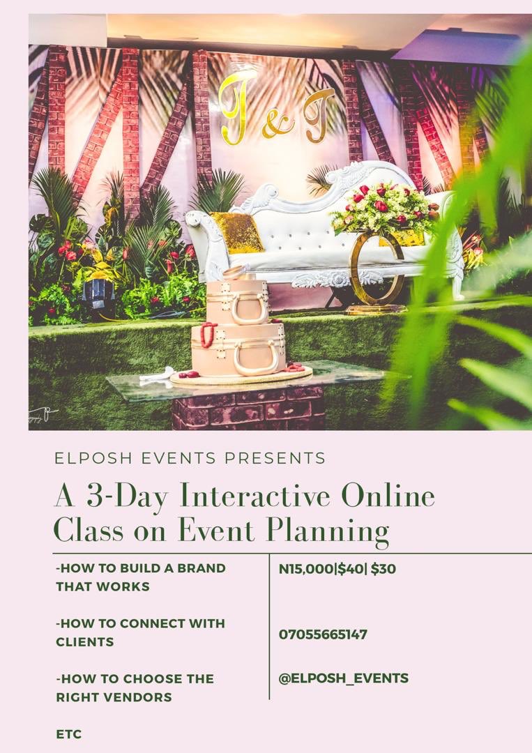 This is my entry for the <a href="/elposh_events/">ElPosh Events</a> training giveaway.

Kindly help me retweet. I want to only give you the best by learning from the experiences of the best.