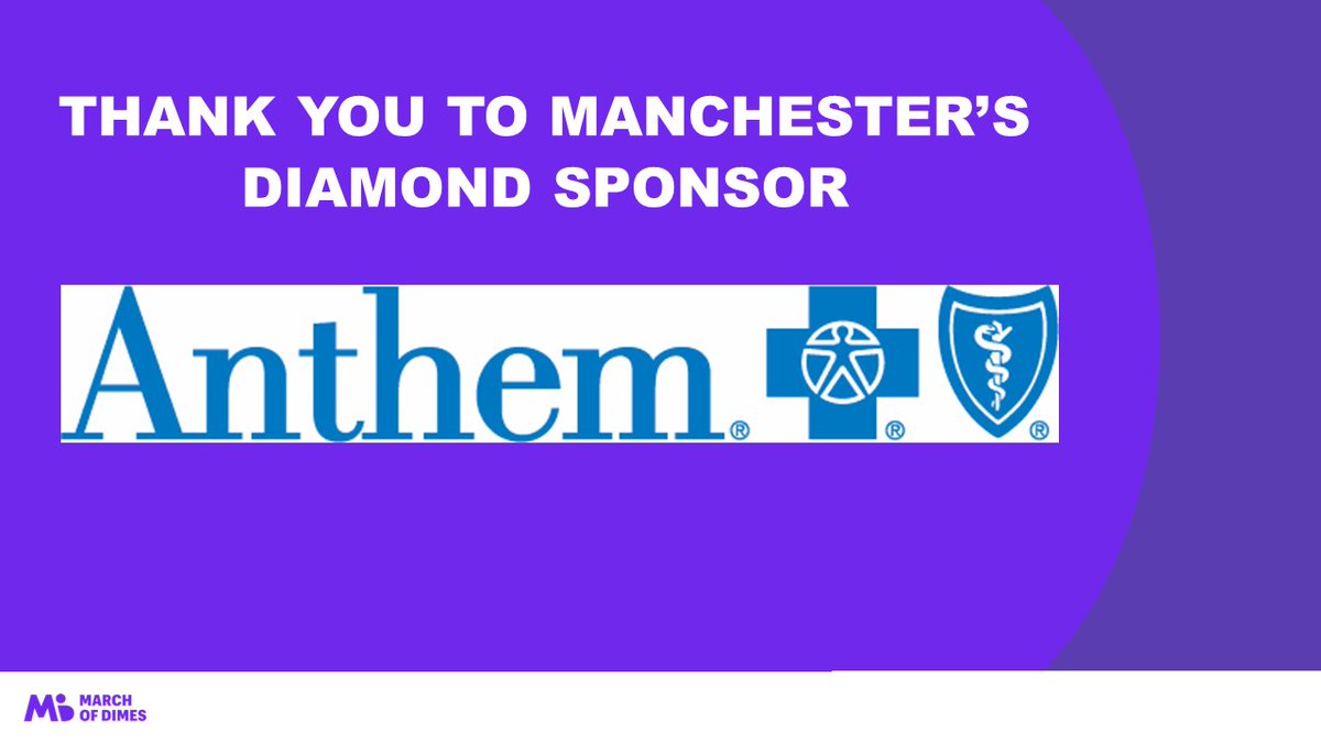 Thank you Anthem for your amazing support of our 2020 Manchester March for Babies! @Anthembluecrossblueshield @AnthemBCBS_News #marchforbabies #mfbstepup