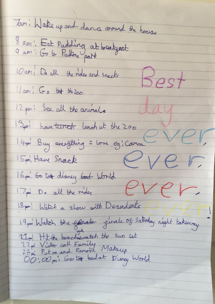 Here is L's BEST DAY EVER! It sounds super fun and just a tad exhausting. 🤪😆😎 <a href="/StLawrenceCEPr1/">StLawrenceCEPrimary</a>