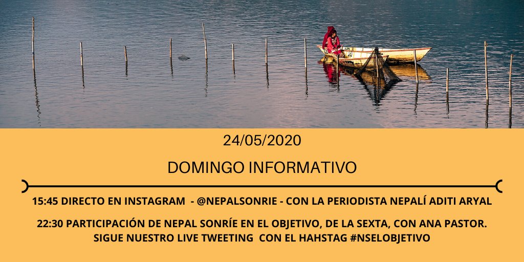 nepalsonrie's tweet photo. ¿Quieres saber más sobre el confinamiento en #Nepal y la situación que atraviesa la #Ong? Síguenos este domingo en nuestro directo de Instagram a las 15:45. Y, a las 22:30, en @ObjetivoLaSexta. #COVIDー19 https://t.co/jqzmRv5vXj