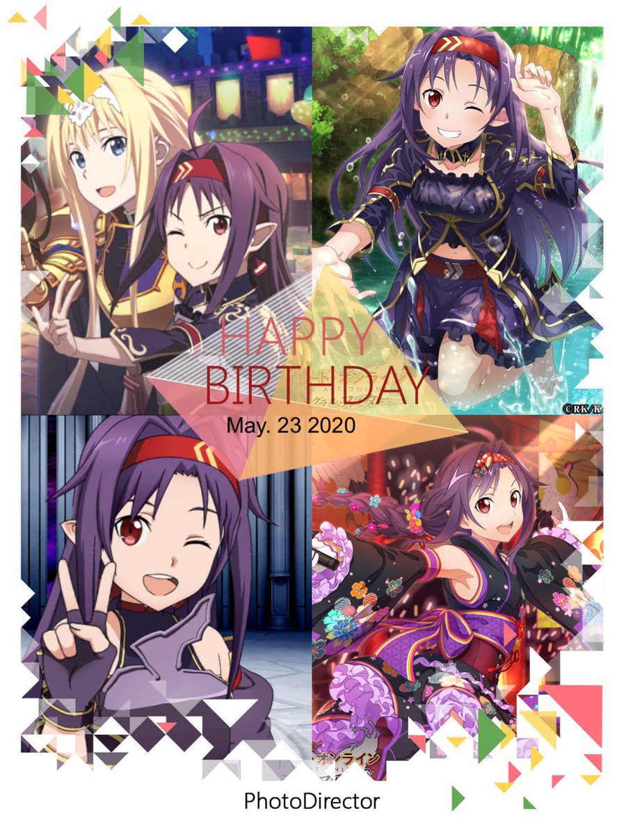 蜃気楼kfm ユウキ誕生日おめでとう ユウキの可愛さにはいつも癒されているよ 今年も活躍が見れることが嬉しいよ ユウキ 紺野木綿季 ユウキ生誕祭 ユウキ誕生祭 5月23日はユウキの誕生日 Sao Saoif Saoab T Co Zp6waoocjw