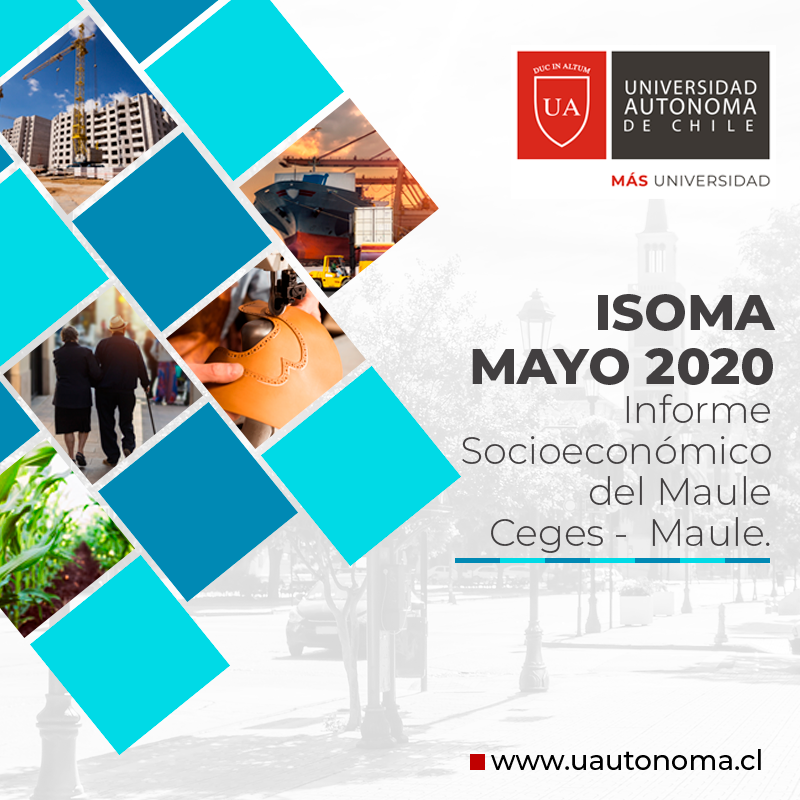 AutonomaTalca's tweet photo. 🔹Informe Socioeconómico del #Maule - #ISOMA - de mayo de 2020, realizado por el Centro de Estudios y Gestión Social - #CEGES - Maule de @autonomadechile #Talca, reveló que el crecimiento regional será negativo y el desempleo superará el 8% a mediados de año, entre otros datos. https://t.co/Kr42yBmoyC