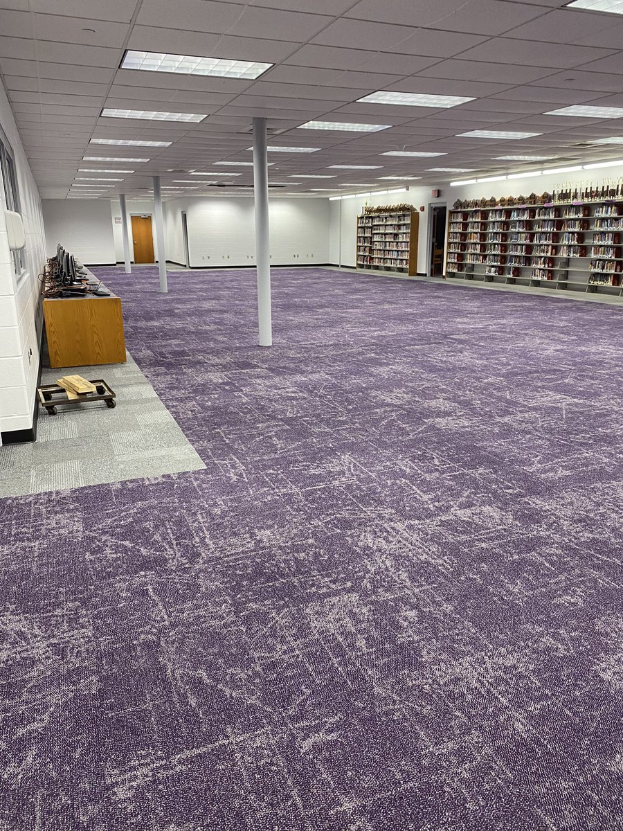 Books4Camels's tweet photo. The new carpet and flooring are finished! I can’t wait for the students to see it in the fall! https://t.co/nZPBCaUGl3