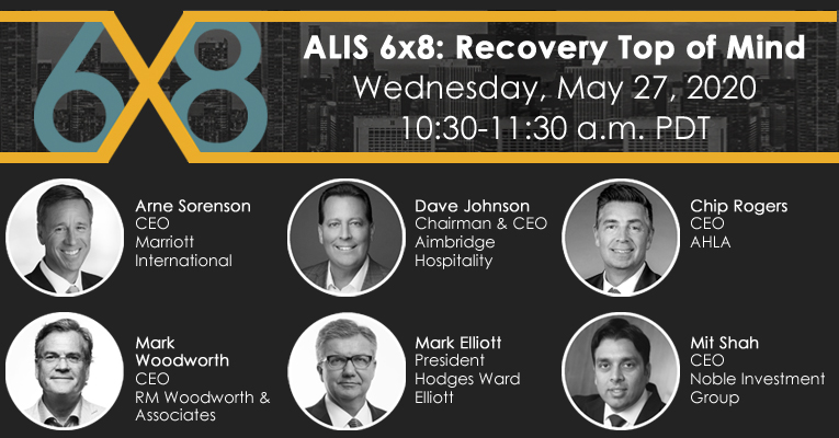 ALISconference's tweet photo. Ever wondered what’s top of mind for the hotel industry’s leading executives? Join our weekly “6x8” series of complimentary webcasts for fast-paced 8-minute conversations to hear what’s top of mind for these leaders. Visit https://t.co/g0YxaLZ6Fh for more info and to register. https://t.co/M0awf87JCV