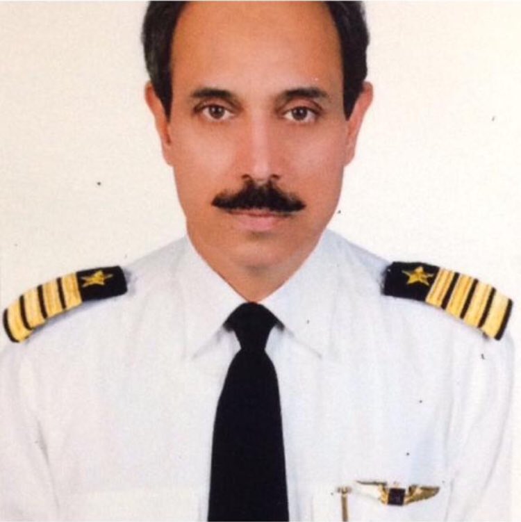 iramizraja's tweet photo. The incredible bit about listening to the released audio of Captain Sajjad Gul,pictured below, the pilot of ill fated A320 plane with the ControlTower is how calm and composed he sounded just moments before the crash. Staring death in the face with amazing grace!! https://t.co/5m7CZjqnBI