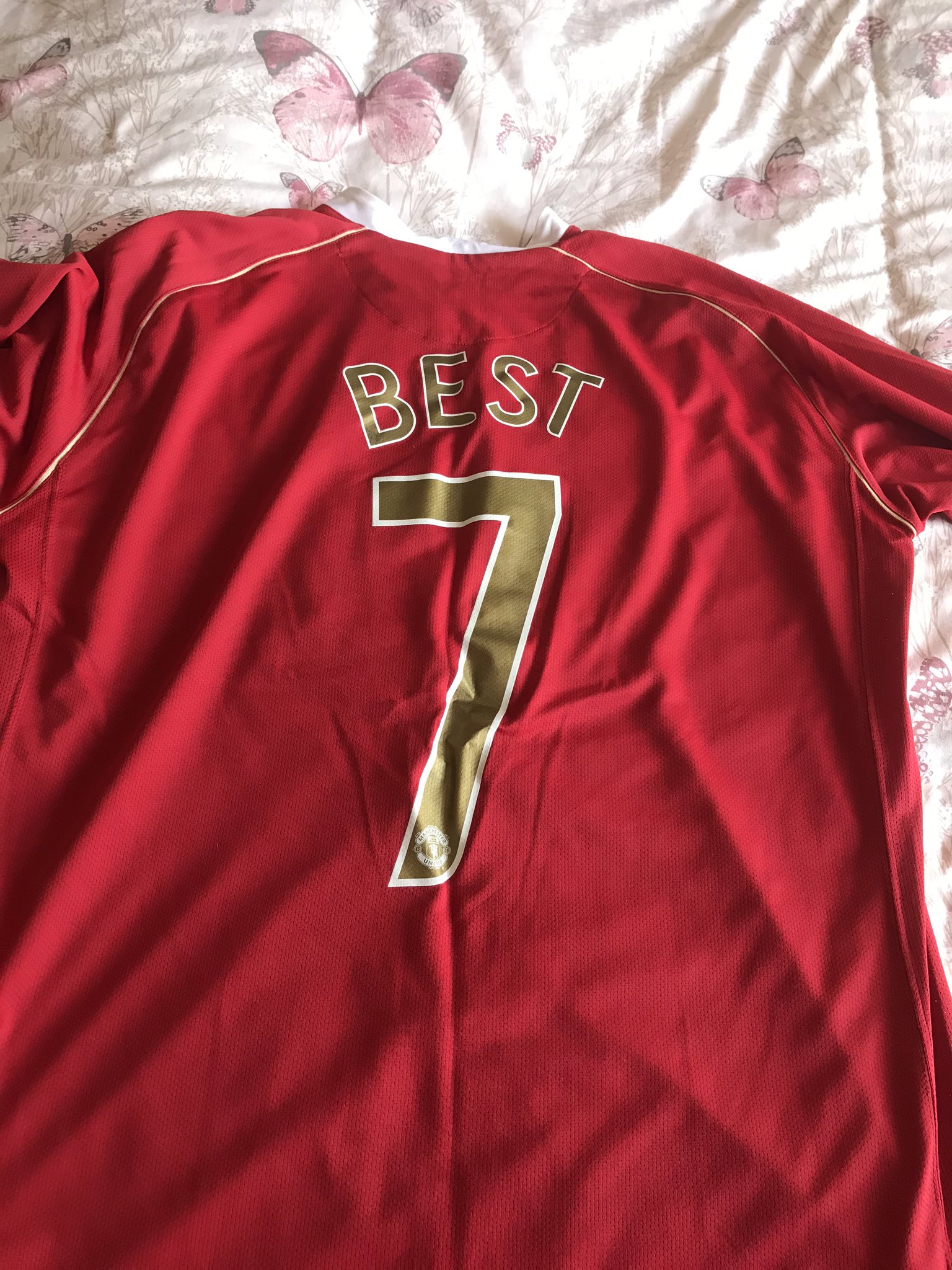 Got to get this shirt out today happy heavenly birthday George Best  