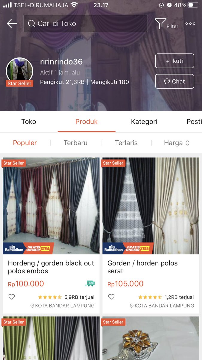 <a href="/jayakabajay/">Paman Bajay</a> Aku beli di shope murce cuman 100rb doang dapet yg tinggi 250cm  bahan nya tebel