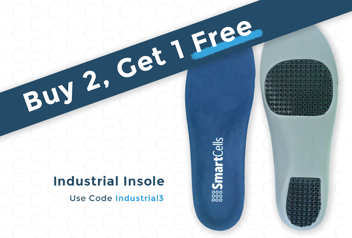 The SmartCells Memorial Day Sale has arrived!!! Right now if you order 2 pairs of Industrial Insoles you will get a 3rd free. Simply add 3 pairs to your cart and use code “Industrial3”. 

Shop Here——> bit.ly/2A5OazZ 

For bulk orders, contact us directly.