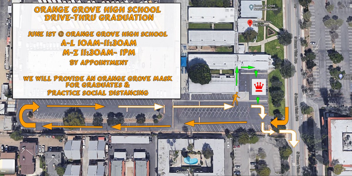 Orange Grove Seniors, can’t wait to see you on June 1st for our Drive-Thru Graduation.
