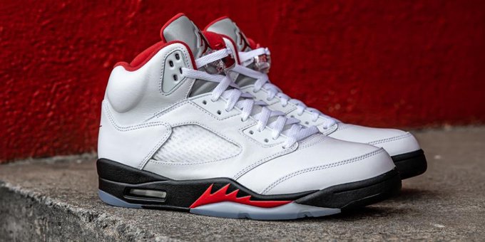 jordan 5 fire red footaction