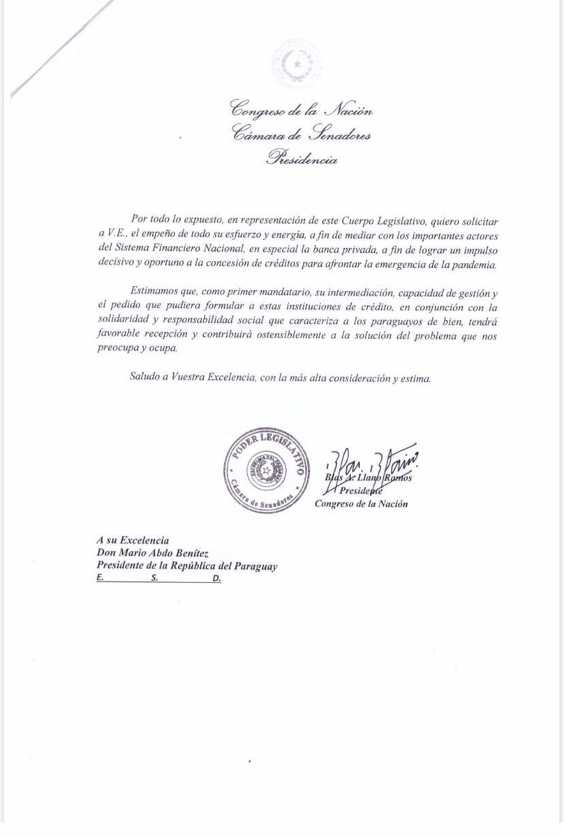 BlasLlanoPy's tweet photo. Toda la economía del país, se encuentra en un momento de crisis e incertidumbre, derivada de la emergencia sanitaria declarada por la pandemia del Covid-19.

Presidente @MaritoAbdo, necesitamos lograr un impulso decisivo y oportuno para repuntar nuestra economía. https://t.co/7Z6HX6XjX8