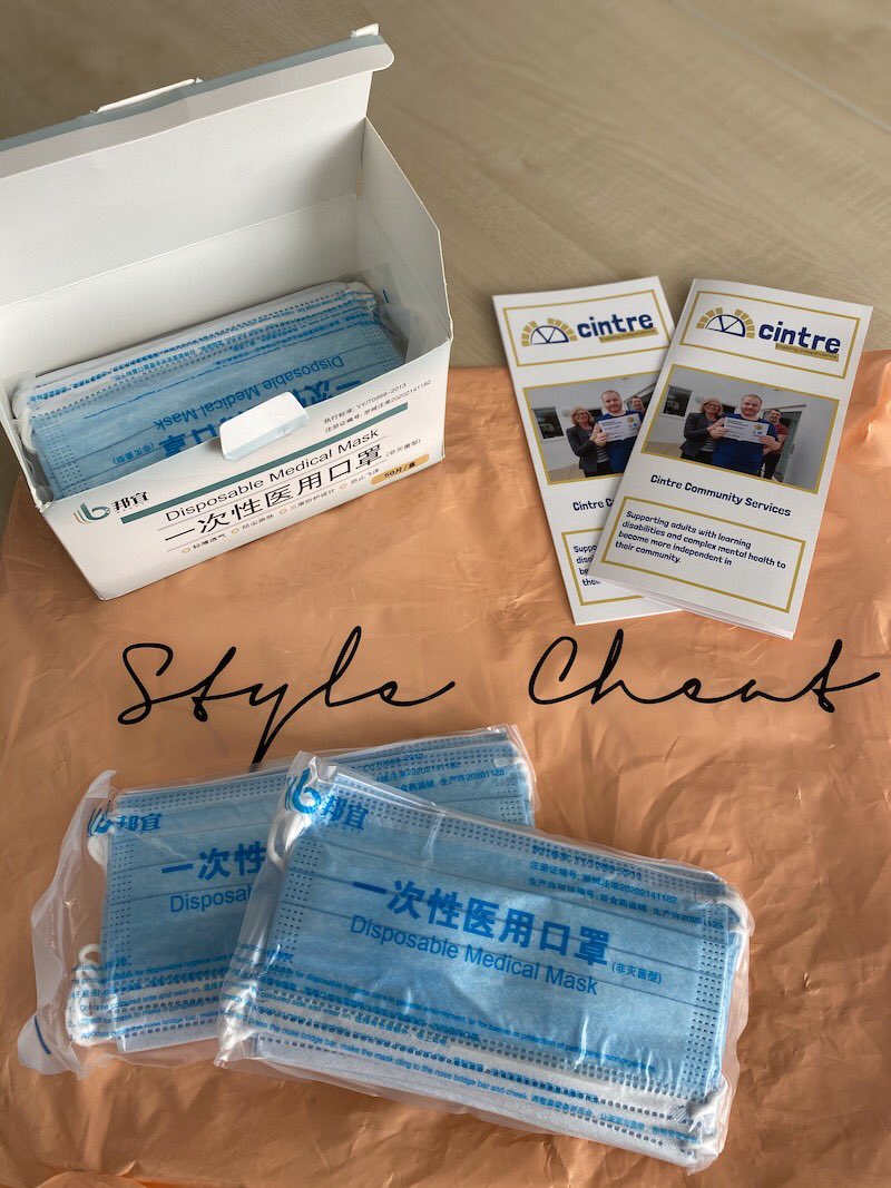 CintreCommunity's tweet photo. π Cintre are very grateful for the kind donation of medical face masks from @StyleCheat which will enable our teams to continue with their invaluable work supporting those in need. #Mentalhealth #enablingindependence #vulnerableadults #charity#bristol #independence #stylecheat https://t.co/6WRPtClNZp