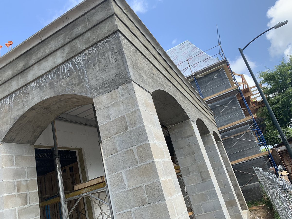 When the architect gets creative with the design and wants it done all with the concrete, then we have to get creative with how to form it!!!  Turned out GREAT!!!  #StickBuiltisForSissies.