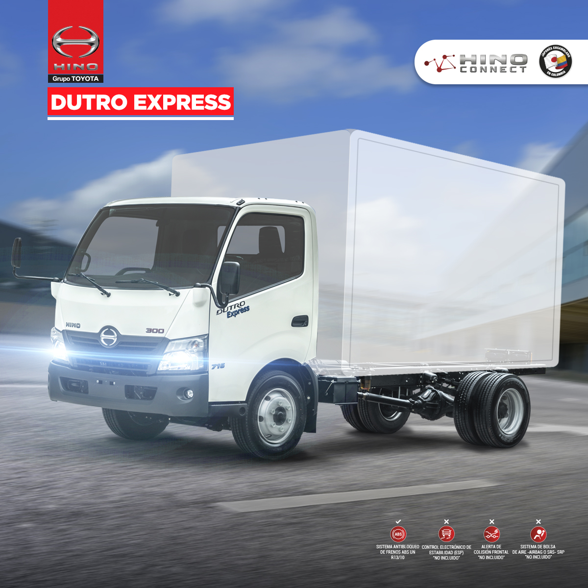 HinoColombia's tweet photo. El #DutroExpress es un camión ideal para las empresas de logística y encomiendas, cuenta con una capacidad de carga bruta de 4.200 Kg. Conoce sus características potenciales en: https://t.co/PMAEzaWbLc y cotízalo aquí: https://t.co/xUVSDcVDLH 💪 https://t.co/A9RszNG5vV