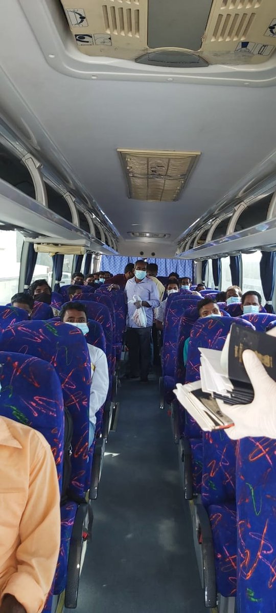 cgidubai's tweet photo. We were happy to repatriate several Telangana workers today. 50 of them were being helped by Consulate &amp; community for acco &amp; food. Tickets were also provided by us. Thanks esp. to Ashok Kotechaji, Jain Social Group &amp; Dhananjay Datarji. Also Girish Pant &amp; Krishna Donikeni. https://t.co/OrGkWBZCNE