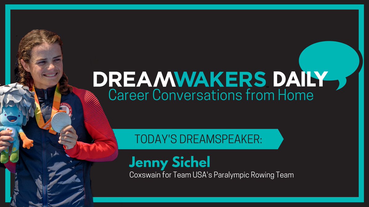 dream_wakers's tweet photo. Today we wrap up our regularly streamed series with the inspiring @jsichrockin! Hear this @usrowing and @USParalympics medalist talk about training for Tokyo 2021, working full-time, and her passion for disability advocacy. 1pm ET at https://t.co/1TfNSdnuln! #CareerConversations https://t.co/Jt83INxeko