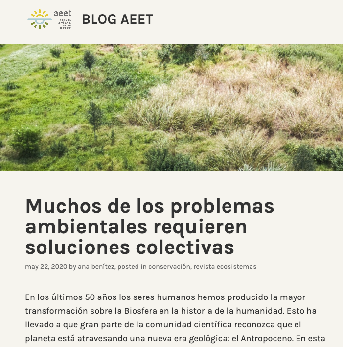 Transdisciplinariedad y colaboración, las vías para solucionar los problemas ambientales.
bit.ly/2TtionF