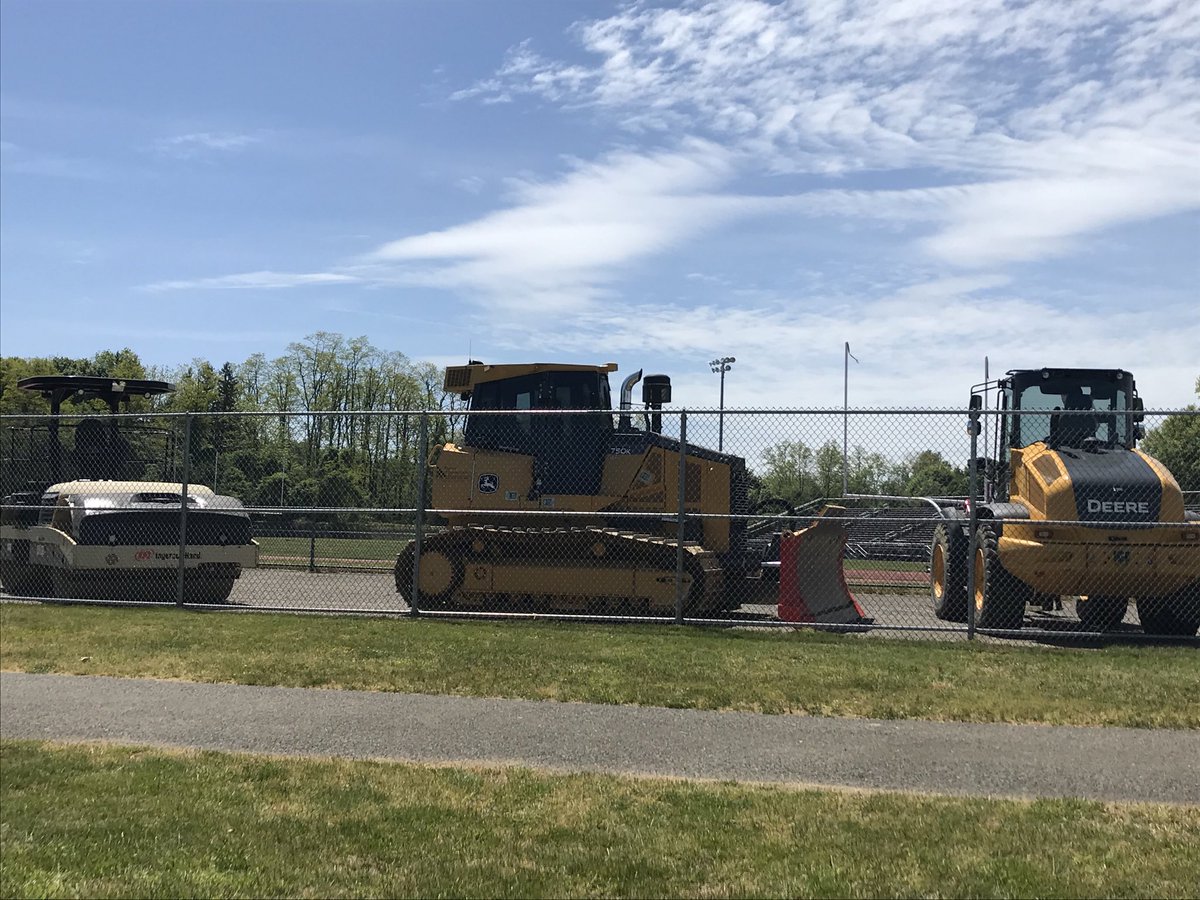 CoachDalPra's tweet photo. Tractors are here and Turf project can begin !!! https://t.co/RY4oMzJitd
