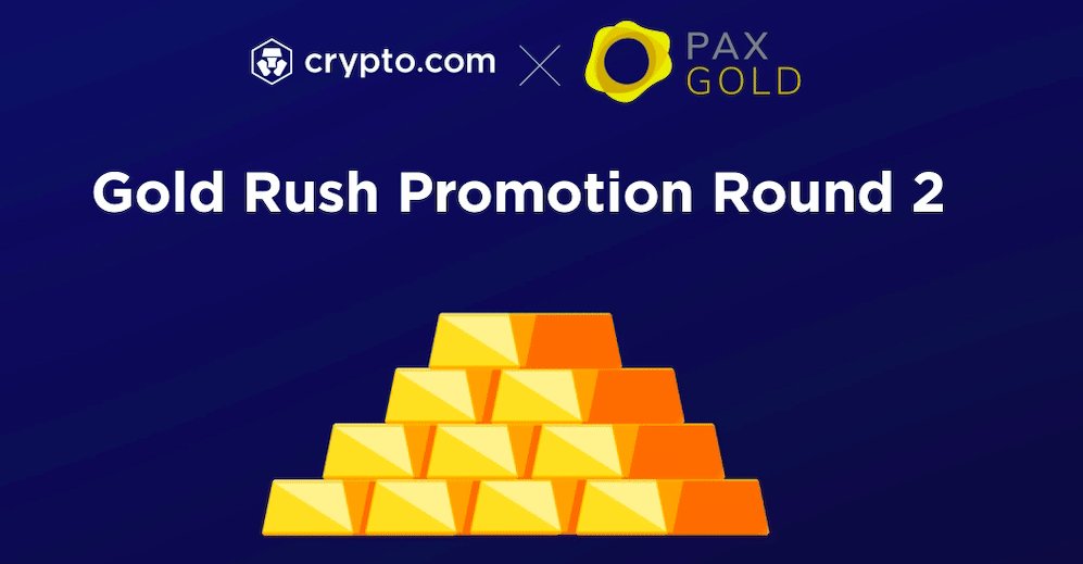 Paxos's tweet image. The PAX Gold Rush is still on with @cryptocom. Buy $PAXG on the Crypto.com App and get a chance to win more $PAXG. Competition ends SUNDAY (May 24) at 7:00 AM UTC