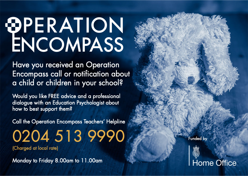 operationencomp's tweet photo. Operation Encompass Teachers Helpline
****new helpline number*****
@CarlEveCrime https://t.co/Scqf83hUfO