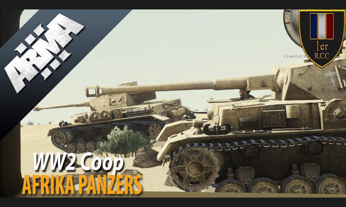 1erRCC's tweet photo. Un désert, des explosions et des #Panzer c'est ce que vous découvrirez dans notre dernière #Vidéo lors de l'#Opération #AfrikaPanzers ⚔️🔥
Vidéo : https://t.co/LT07Hj9h4x
@Arma3official
@WW2_in_A3
#FR #WW2 #IFA3 #PZIV #Arma3 https://t.co/3jBB9NA5m5