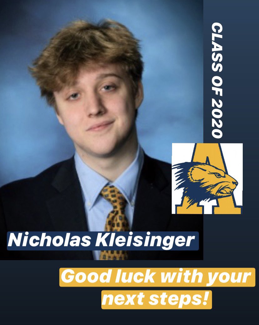 ahs_college's tweet photo. Nicholas Kleisinger, good luck with your next steps! #idecided #decisionday https://t.co/OavHrLKGa0