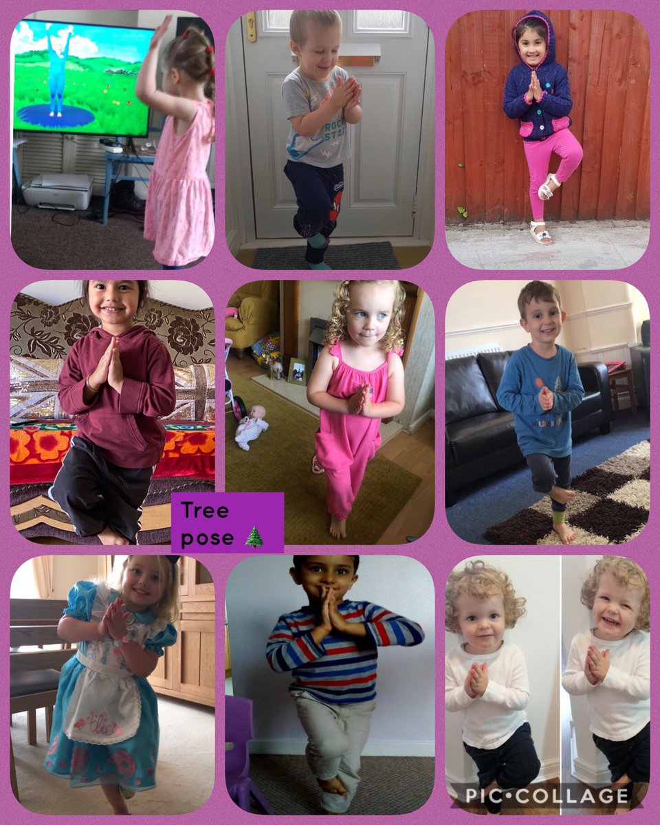 MoorlandNursery's tweet photo. Another week of amazing home learning from the Nursery children! #pink #treepose #twocolourpatterns #smallandbig https://t.co/tFmHHcn4sv
