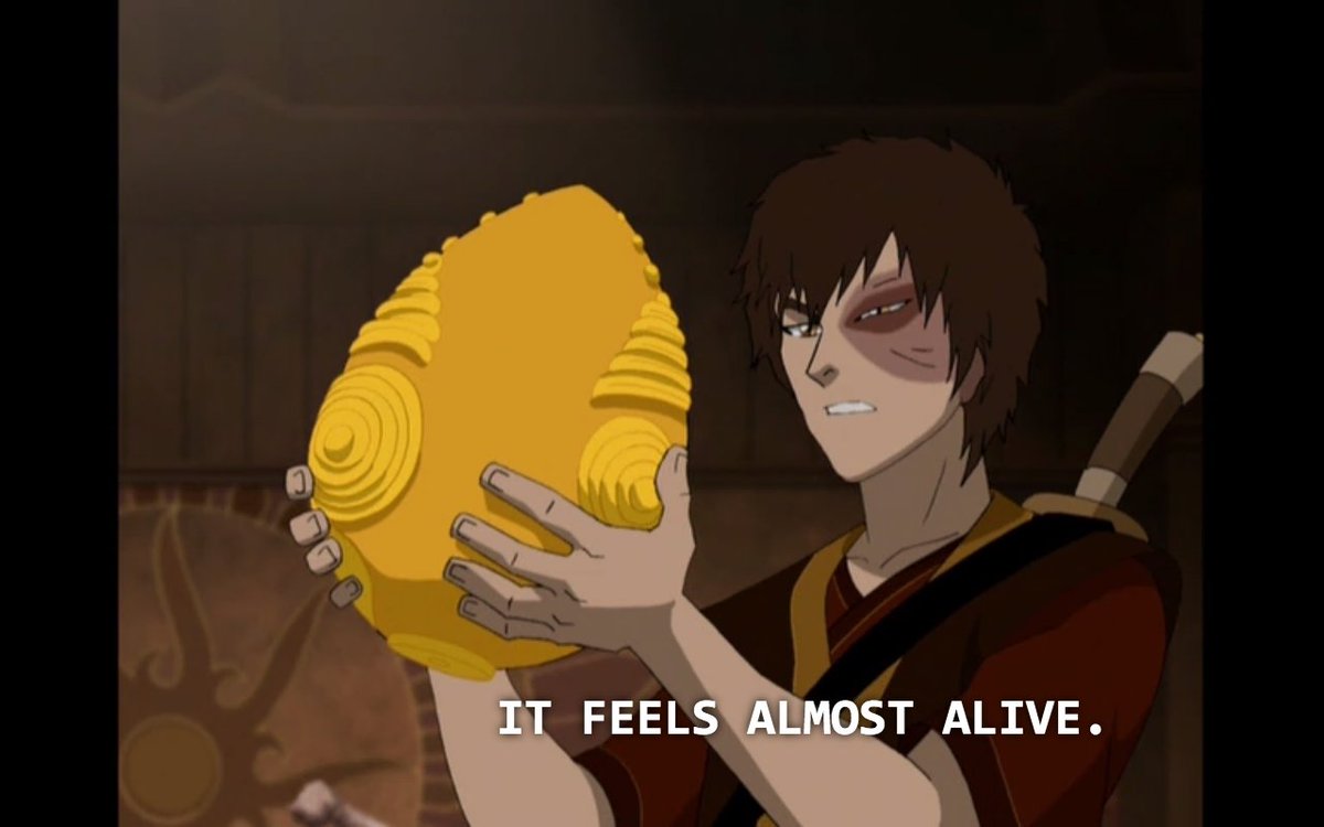 #5I don't think this one has been confirmed but the golden egg that Zuko describes as "alive" could be his dragon, Druk, that he rides and Legend of Korra