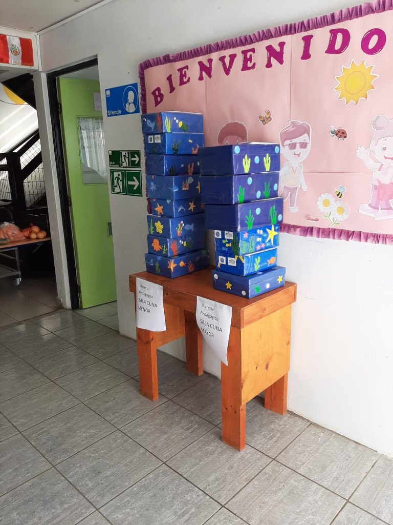 daempenaflor's tweet photo. Hoy comenzamos entrega de canasta de alimentación Junaeb en los 4 jardines infantiles municipales de Peñaflor, ayudando a más de 350 familias de los niños y niñas matriculados 🌻🤝🏼🇨🇱📚 https://t.co/dpcsB9UnSS