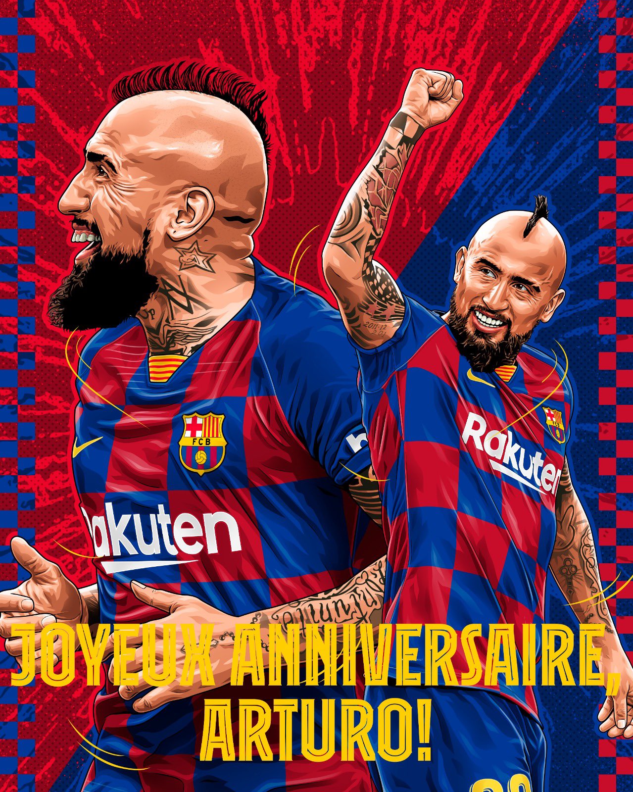  Joyeux anniversaire, Arturo Vidal!  Happy Birthday, Arturo Vidal! 