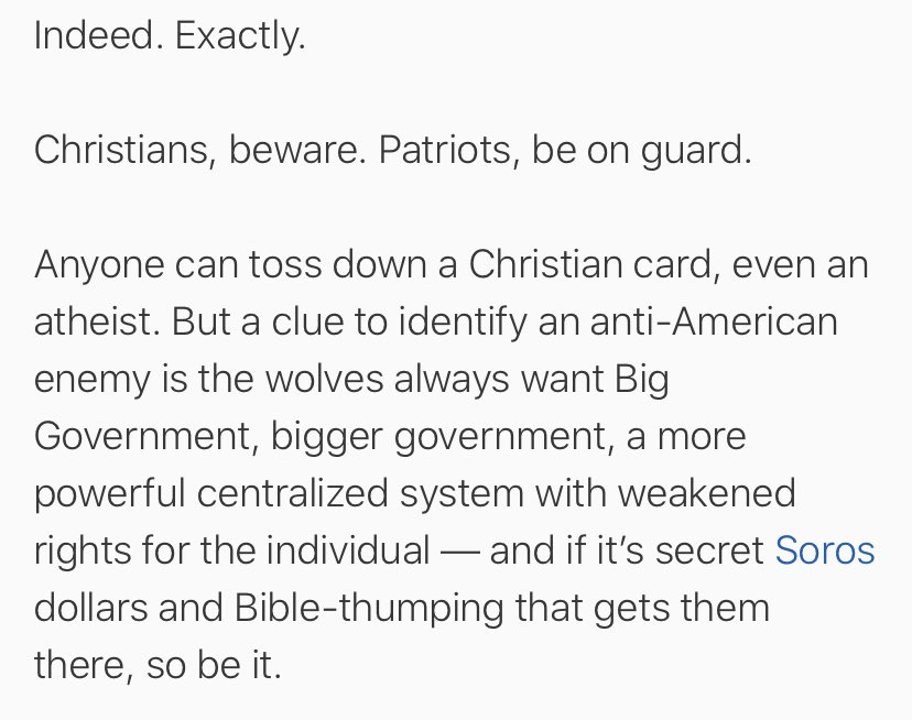 “Anti-American globalists like Soros are funding a growth industry of paid anarchists and political activists to divide and weaken America, including the Church.”