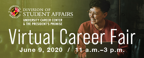 UMDCareerCenter's tweet photo. We have a Virtual Career Fair planned #JustInTime for the summer. You didn't think we would leave you hanging, right? ๐ค
Connect with diverse employers across a variety of industries on June 9th. Mark your calendars! ๐#UCCVirtual #CareerTheTurtle https://t.co/YME5bXi5cu