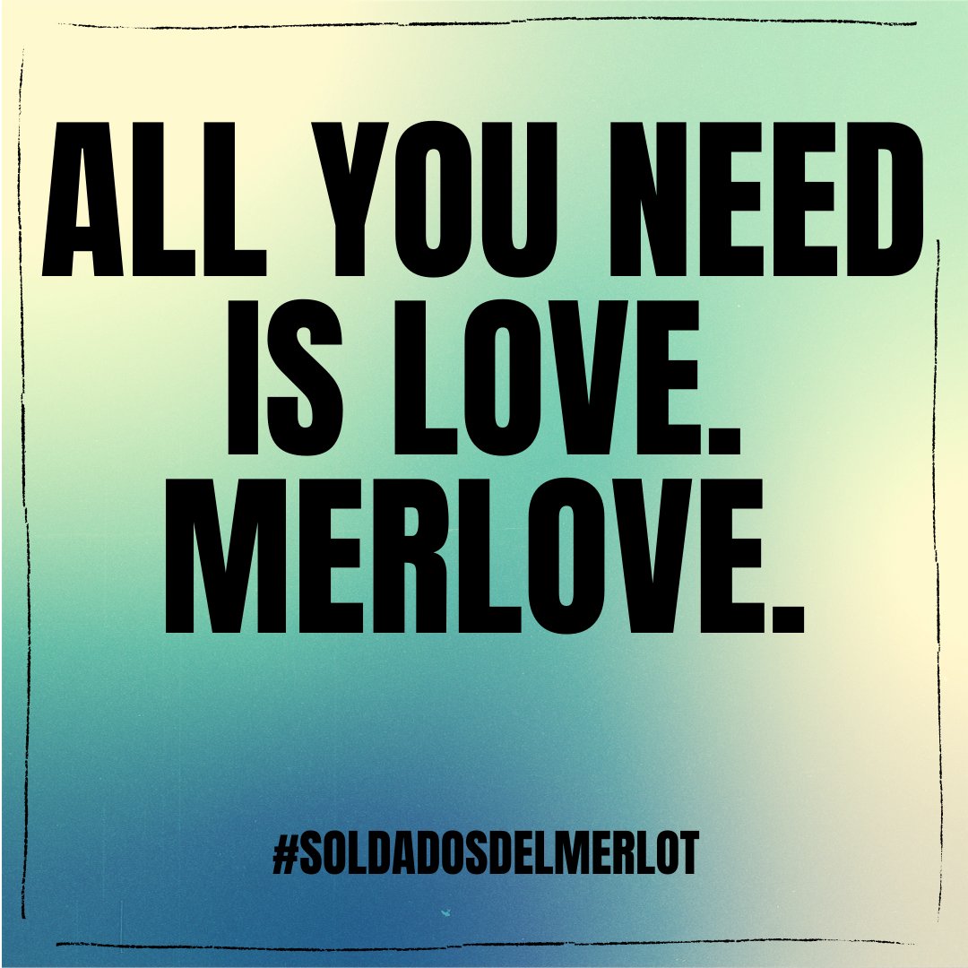 soldadosmerlot's tweet photo. Es Viernes y estamos enamorados!
Porque todo lo que necesitamos en esta vida es amor ❤️
Todo lo que necesitamos es #Merlot 🍷
.
#BuenViernes
#allyouneedislove
#Merlove
#SoldadosDelMerlot
#findesemana ya te siento! https://t.co/byq7VfUjof